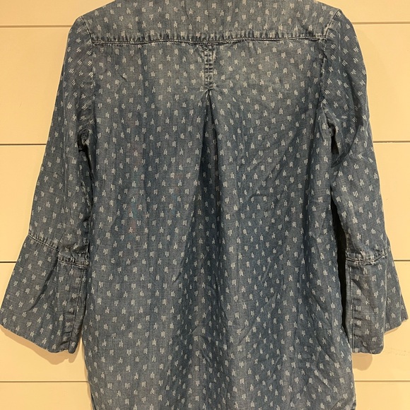 Anthropology Cloth & Stone Denim Chambray Blouse - Picture 3 of 6